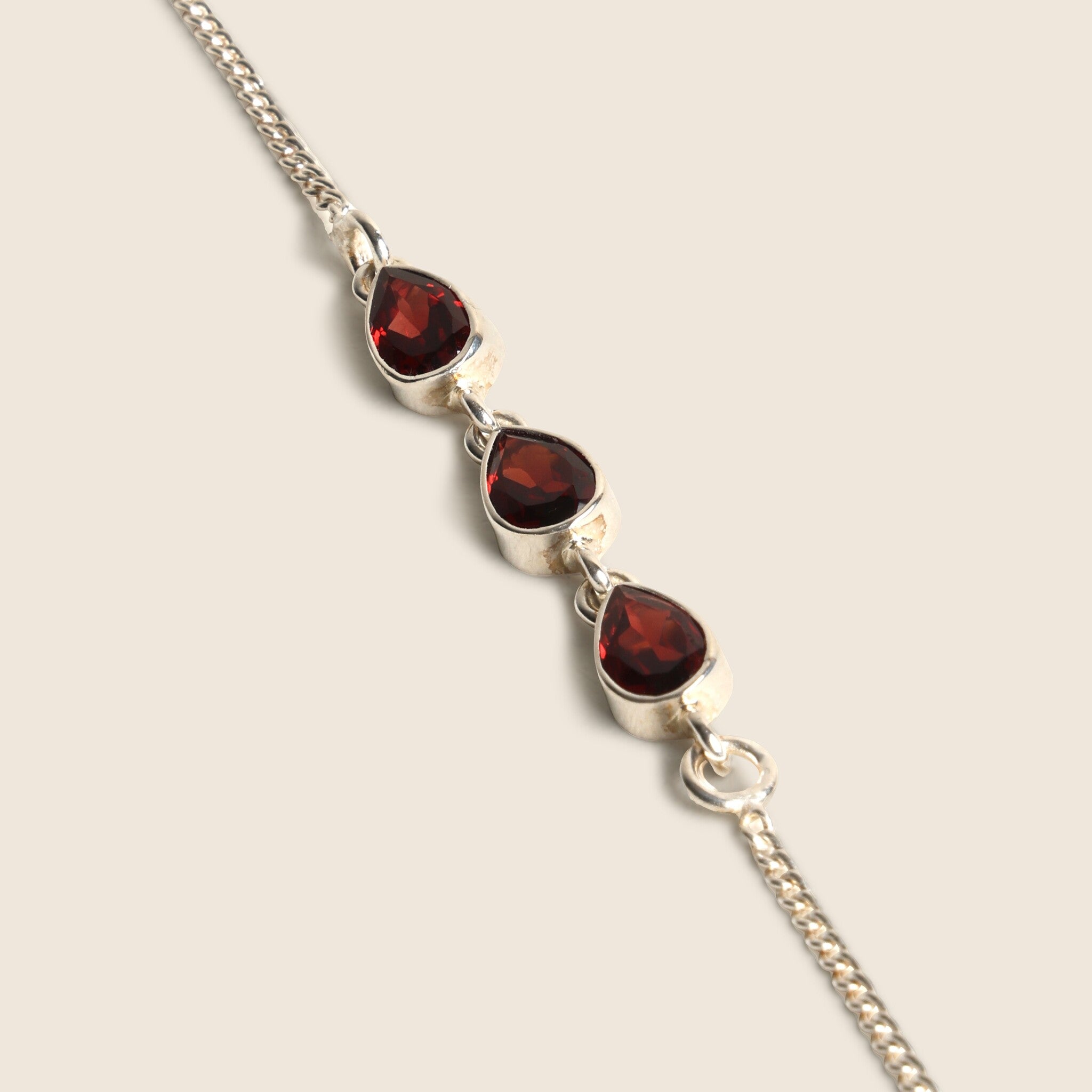 Edelsteen sieraden granaat detail