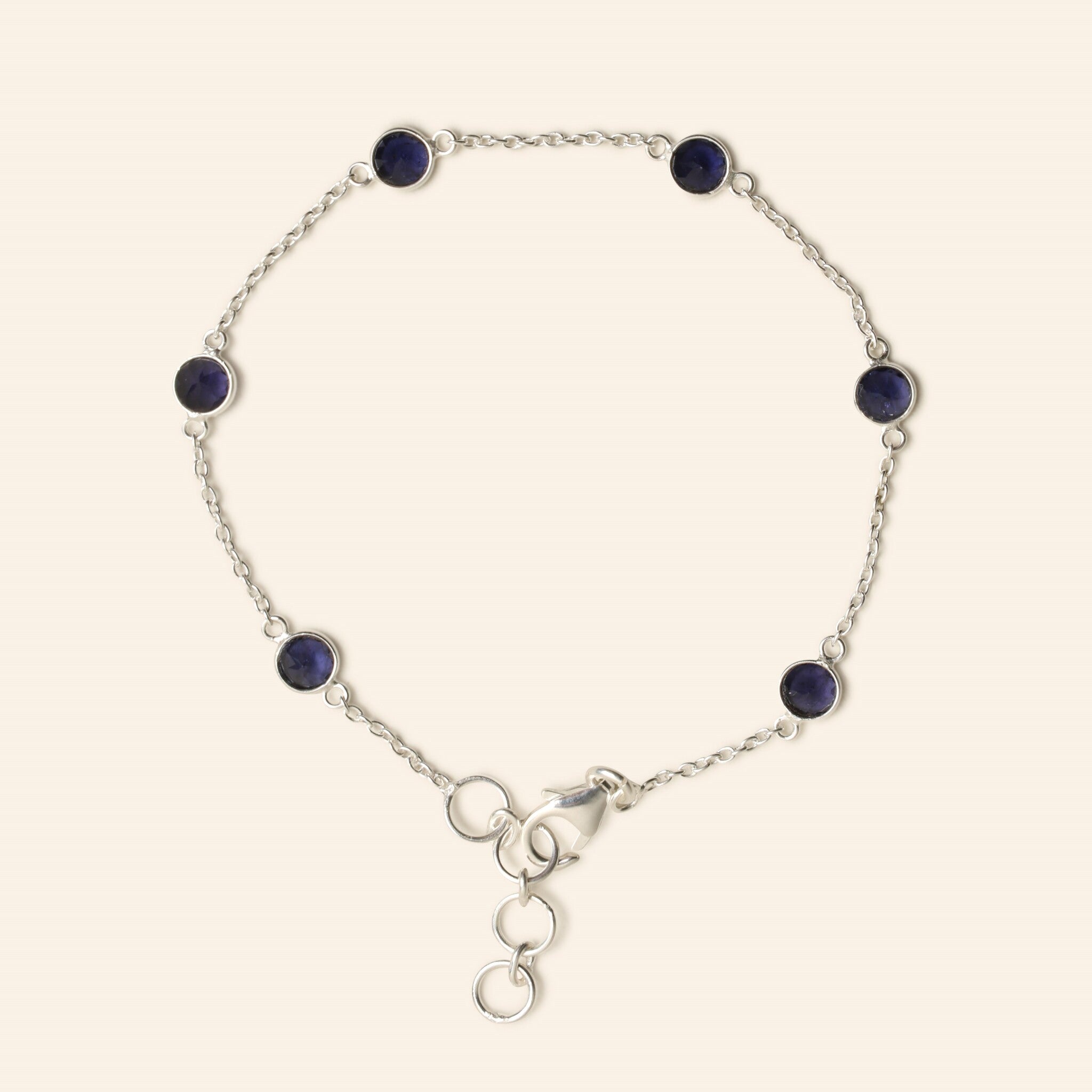 Edelsteen sieraden paarse edelsteen detail