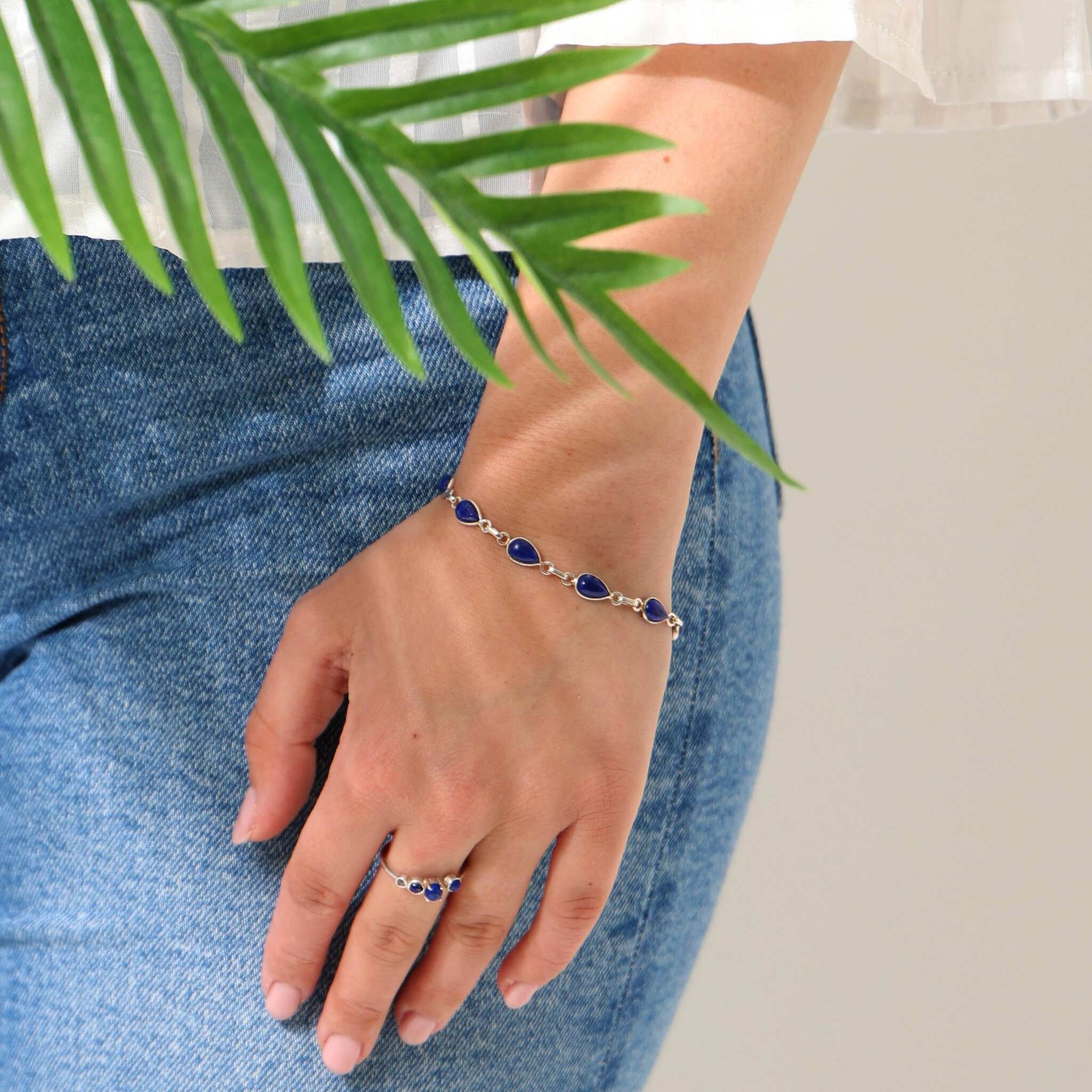 Edelsteen sieraden blauwe edelsteen