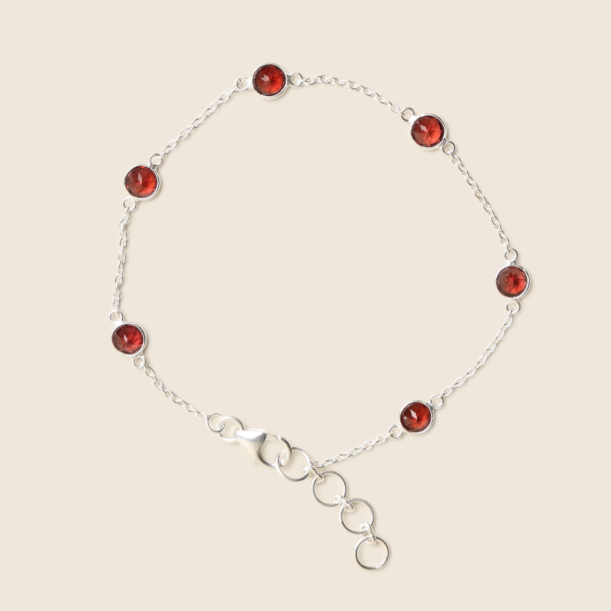 Edelsteen sieraden granaat detail