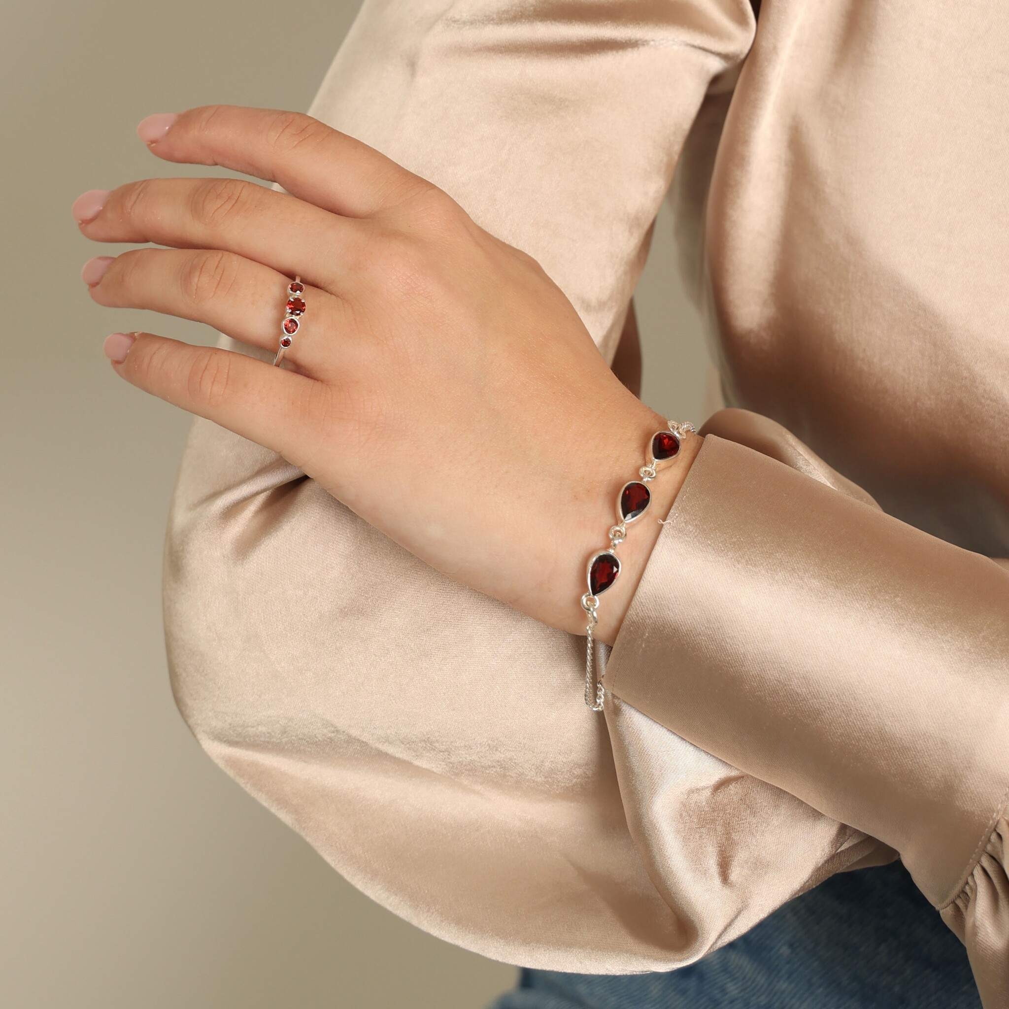 Edelsteen sieraden granaat